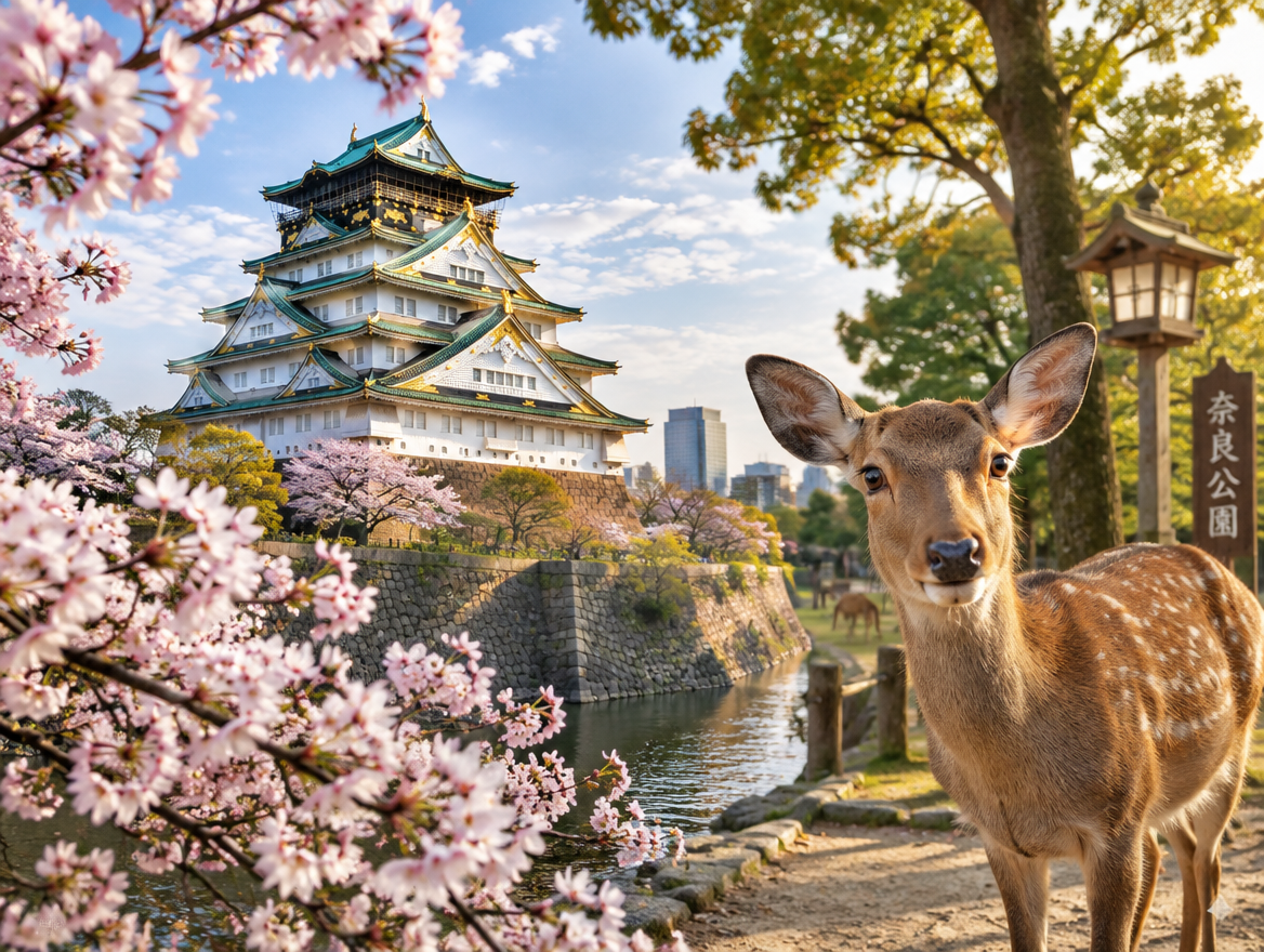 Osaka and Nara